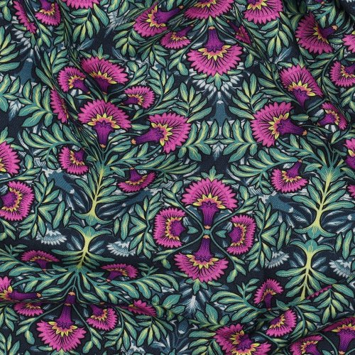Viskose - Chrissie Flowers - grün