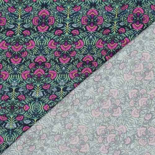 Viskose - Chrissie Flowers - grün