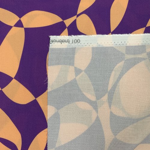 Viskose - Compass Circles - flieder/apricot