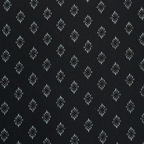 Viskose Crepe - Clear Rhombus - black