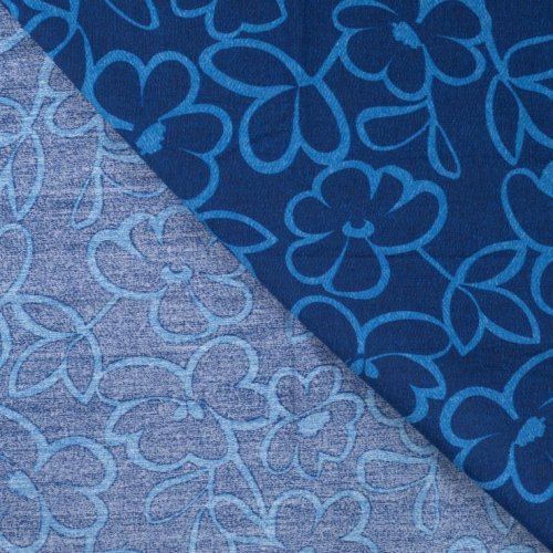 Viskose Crepe - Jola Flowers - navy/blue