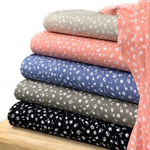 RESTSTÜCK 70cm !!! - Viskose Crepe - Flowers Lilith - koralle