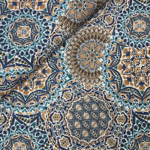 Viskose Crepe - Mandala - denim