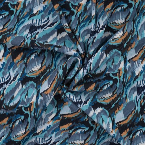 Viskose Crepe - Ozean Blaze - denim