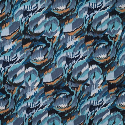 Viskose Crepe - Ozean Blaze - denim