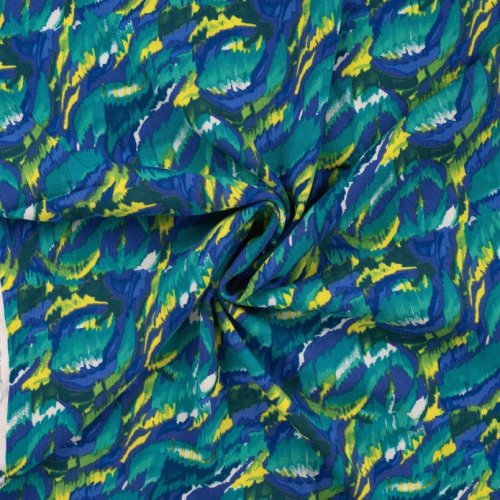 Viskose Crepe - Ozean Blaze - royal