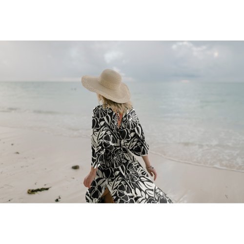 Viskose - Danae Flowers - black
