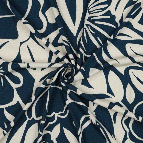 Viskose - Danae Flowers - petrol