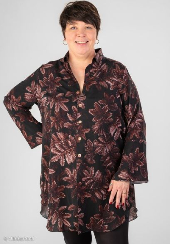 Preview: RESTSTÜCK 1,90m !!! - Viskose - Dark Leaves - bordeaux - Swafing by Thorsten Berger