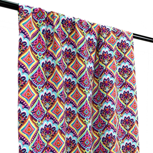 Preview: RESTSTÜCK 1,50m !!! - Viskose - Fabia - türkis/fuchsia