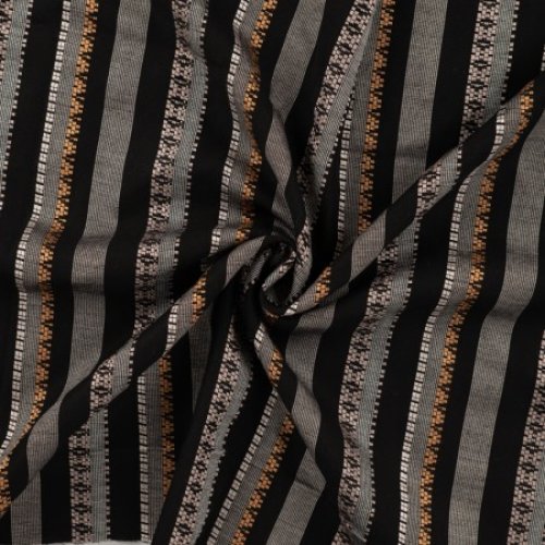 Viskose - Fancy Stripe - schwarz