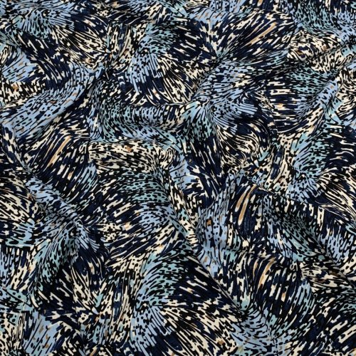 Viskose - Farbensturm - denim/hellblau