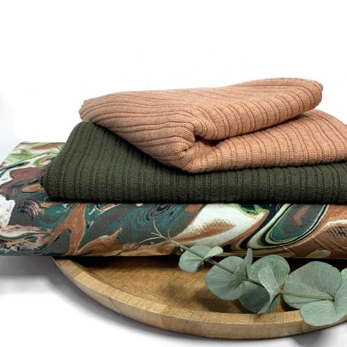 Viskose - Forest Marble - green/brown