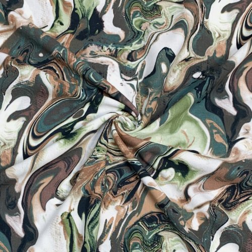 Viskose - Forest Marble - green/brown