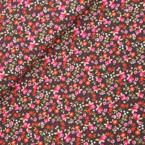 Preview: RESTSTÜCK 1,70m !!! - Viskose - Flower Indre - khaki