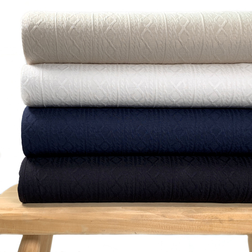Preview: RESTSTÜCK 0,50m !!! - Viskose Jacquard Jersey - Boho - marine