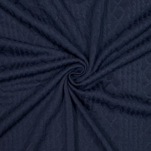 Viskose Jacquard Jersey - Boho - marine