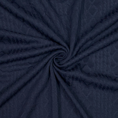 Preview: RESTSTÜCK 0,50m !!! - Viskose Jacquard Jersey - Boho - marine