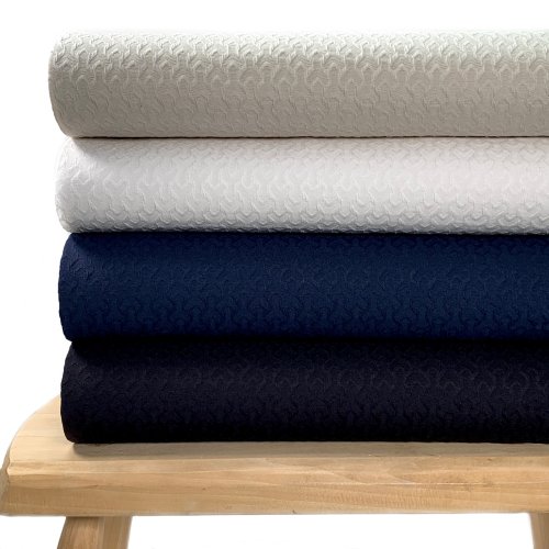 Preview: RESTSTÜCK 1,40m !!! - Viskose Jacquard Jersey - Rhombus - marine