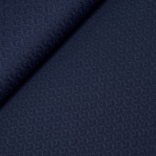 Viskose Jacquard Jersey - Rhombus - marine