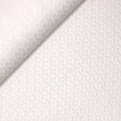 RESTSTÜCK 1,00m !!! - Viskose Jacquard Jersey - Rhombus - naturweiß