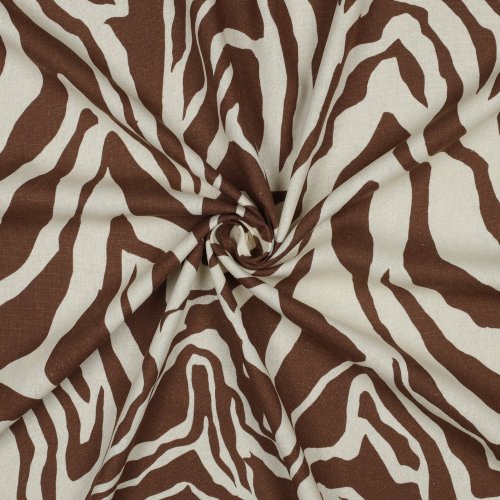 Viskose Leinen - Zebra Aliki - brown