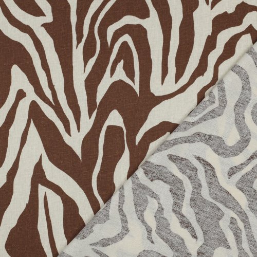 Viskose Leinen - Zebra Aliki - brown