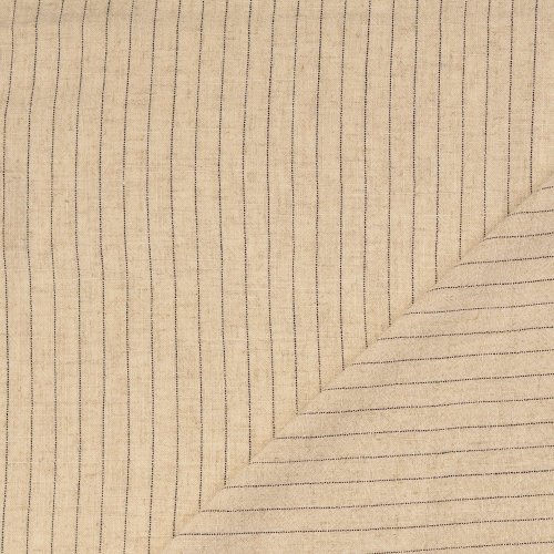 Viskose Leinen - Deniz Streifen - sand