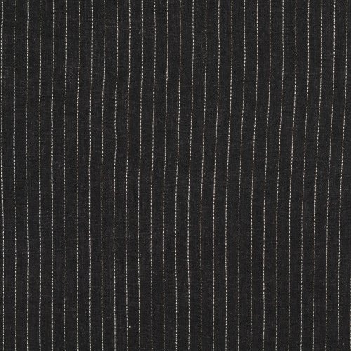 Viskose Leinen - Deniz Streifen - schwarz