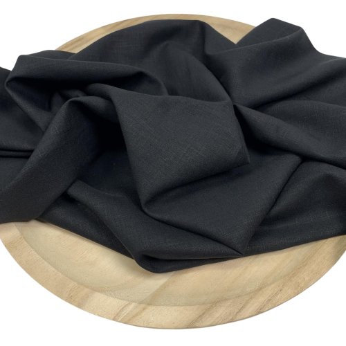 RESTSTÜCK 0,50m !!! - Leinen Viskose - Marciano - uni - black