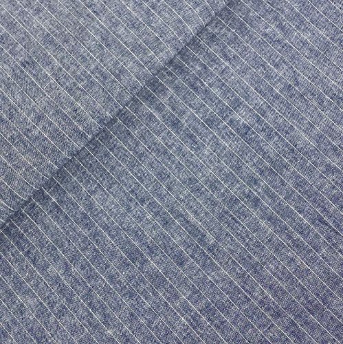 B-WARE !!! - RESTSTÜCK 1,80m !!! - Viskose Leinen - Streifen - jeans