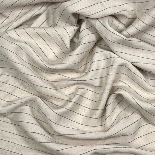 Viskose Leinen - Stripes big - nature