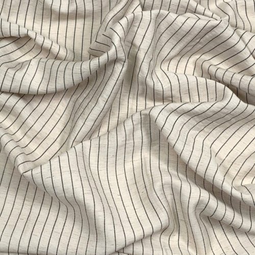 Viskose Leinen - Stripes small - nature