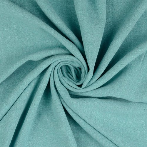 Viskose Leinen - uni - aqua