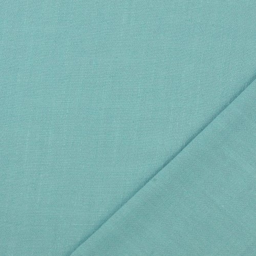 Viskose Leinen - uni - aqua