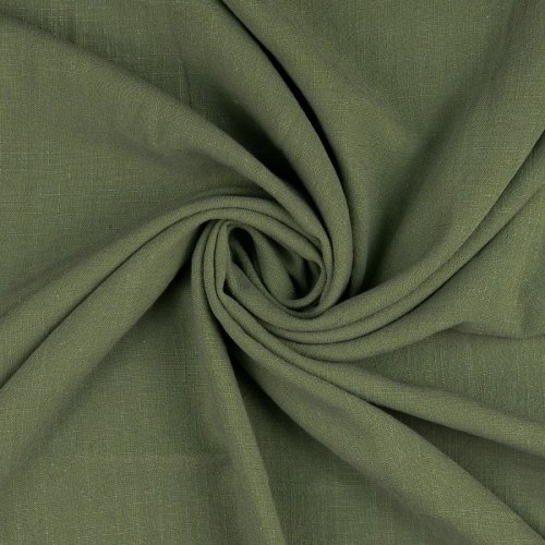 Viskose Leinen - uni - khaki