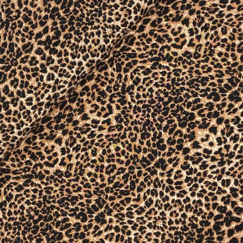 Viskose - Leopard - camel schwarz