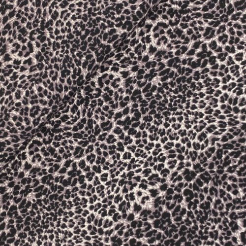 Viskose - Leopard - grau schwarz