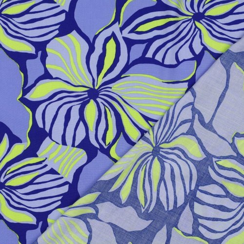 Viskose mit LENZING™ ECOVERO™ Fasern - Marit Flowers - cobalt