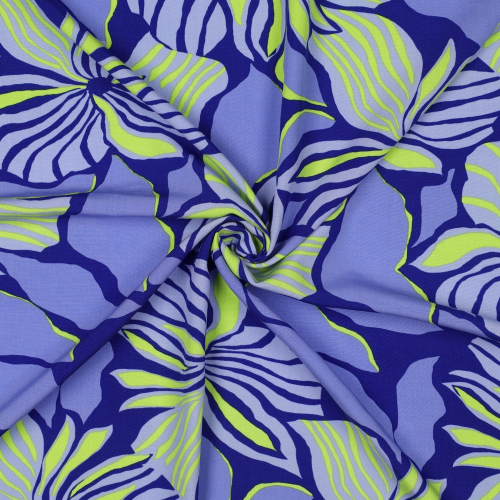 RESTSTÜCK 1,50m !!! - Viskose mit LENZING™ ECOVERO™ Fasern - Marit Flowers - cobalt