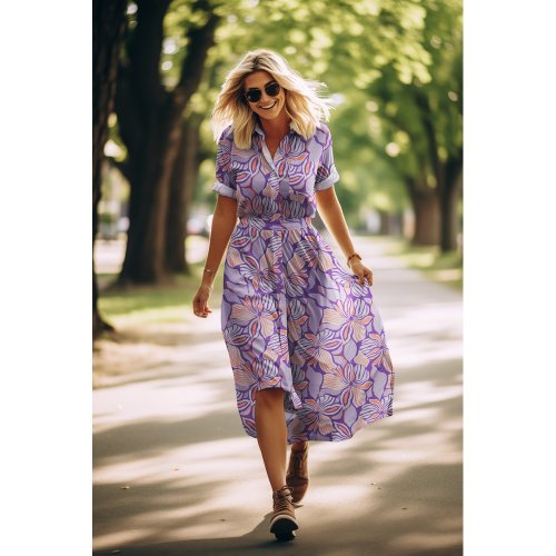 Viskose mit LENZING™ ECOVERO™ Fasern - Marit Flowers - lavender