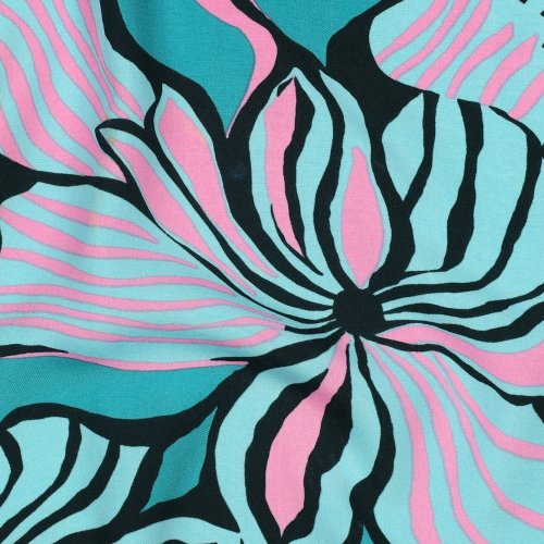 Preview: RESTSTÜCK 0,50m !!! - Viskose mit LENZING™ ECOVERO™ Fasern - Marit Flowers - petrol