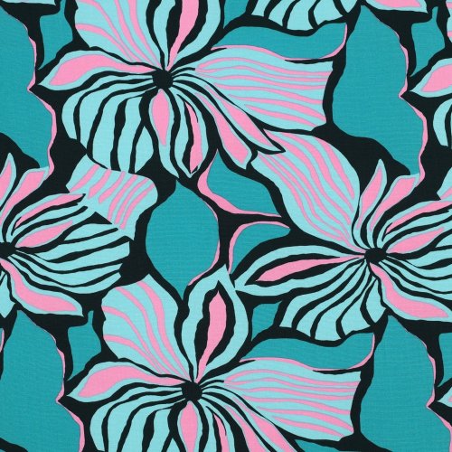 Viskose mit LENZING™ ECOVERO™ Fasern - Marit Flowers - petrol