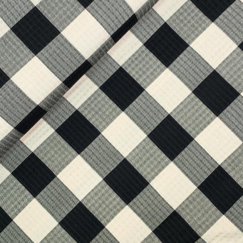 Viskose Mix - kariert - Jiska - sand/black