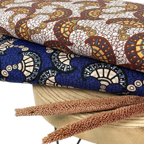 Preview: RESTSTÜCK 1,40m !!! - Viskose - Bali Mosaik - denim