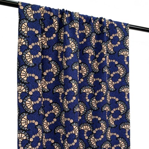 Preview: RESTSTÜCK 1,40m !!! - Viskose - Bali Mosaik - denim