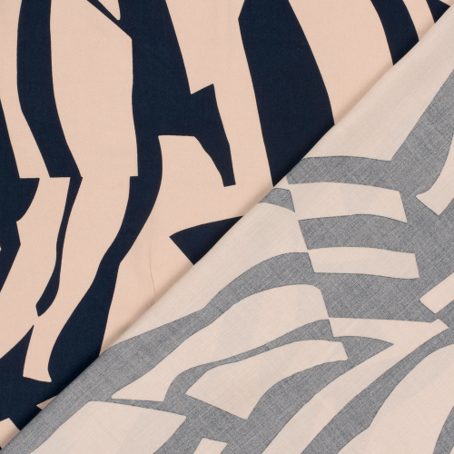 Preview: RESTSTÜCK 1,70m !!! - Viskose - Outline - nude/navy