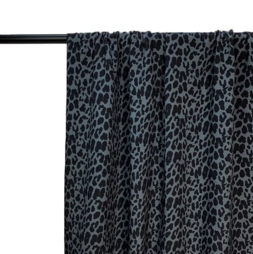 RESTSTÜCK 0,90m !!! - Viskose - Pauline - Leoprint - dunkelgrau - Swafing