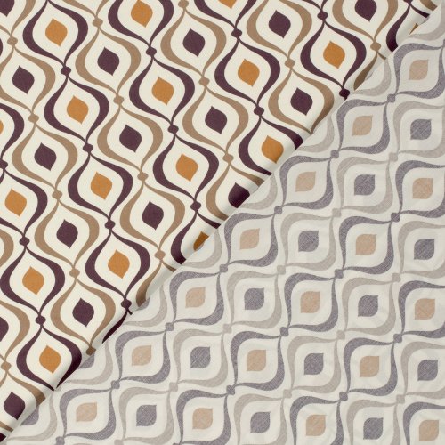 Viskose Popeline - Bruna - brown/ecru
