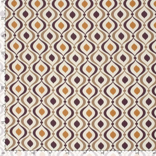 Viskose Popeline - Bruna - brown/ecru